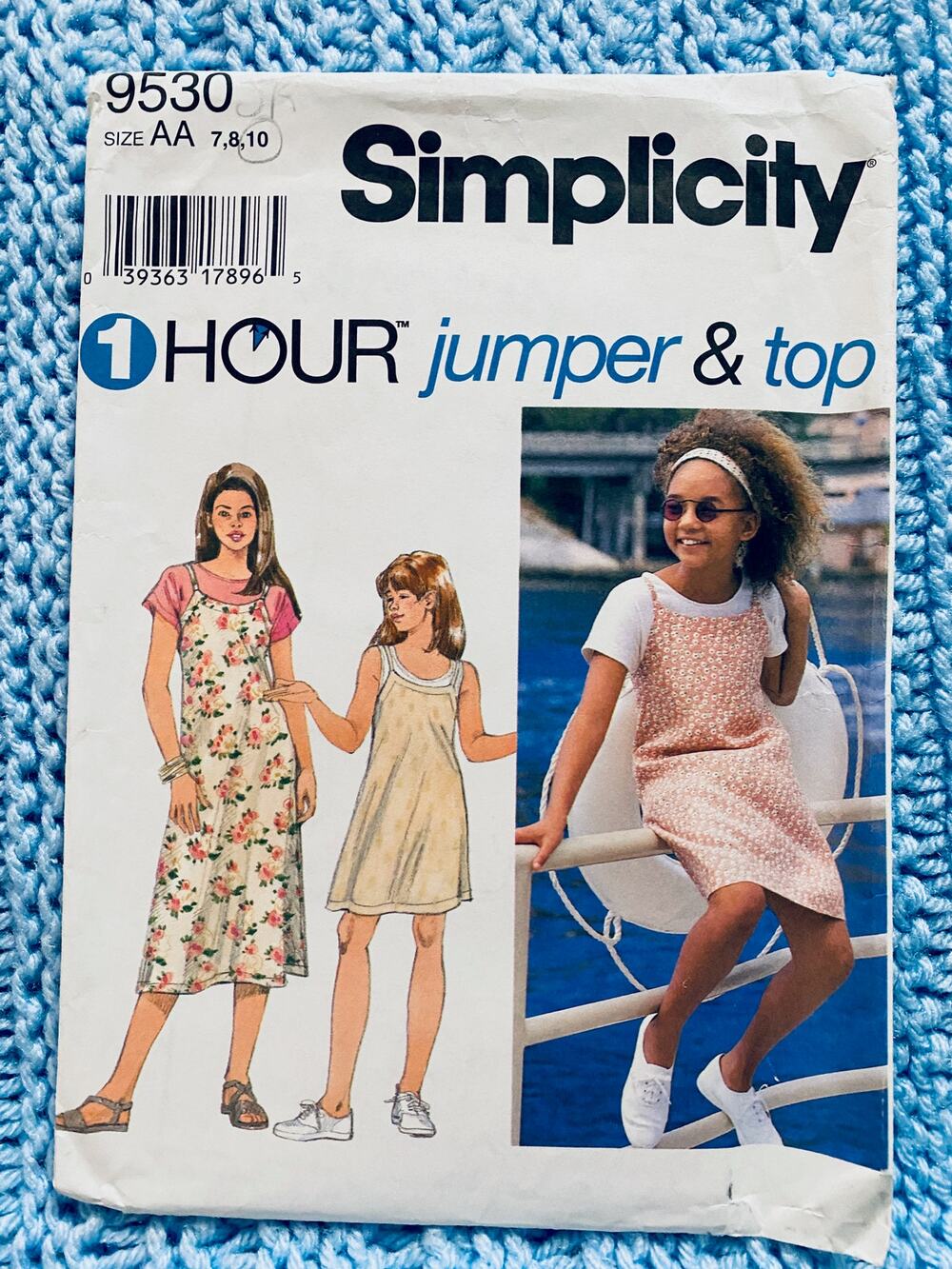 Simplicity sewing pattern 9530 girls jumper top Size 7 8 10